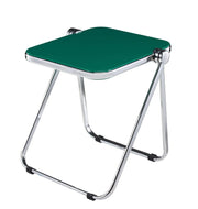 Lawrence Square Folding Side Table with Plastic Tabletop in Chrome Aluminum Frame - Elax Furniture