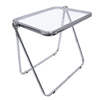 Square Folding Side Table with Plastic Tabletop and Iron Frame