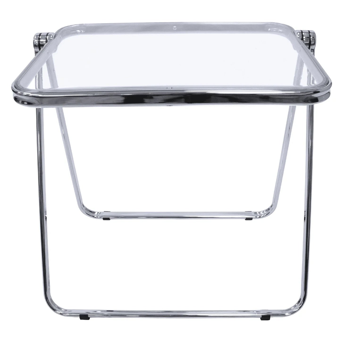 Square Folding Side Table with Plastic Tabletop and Iron Frame - Elax Furniture