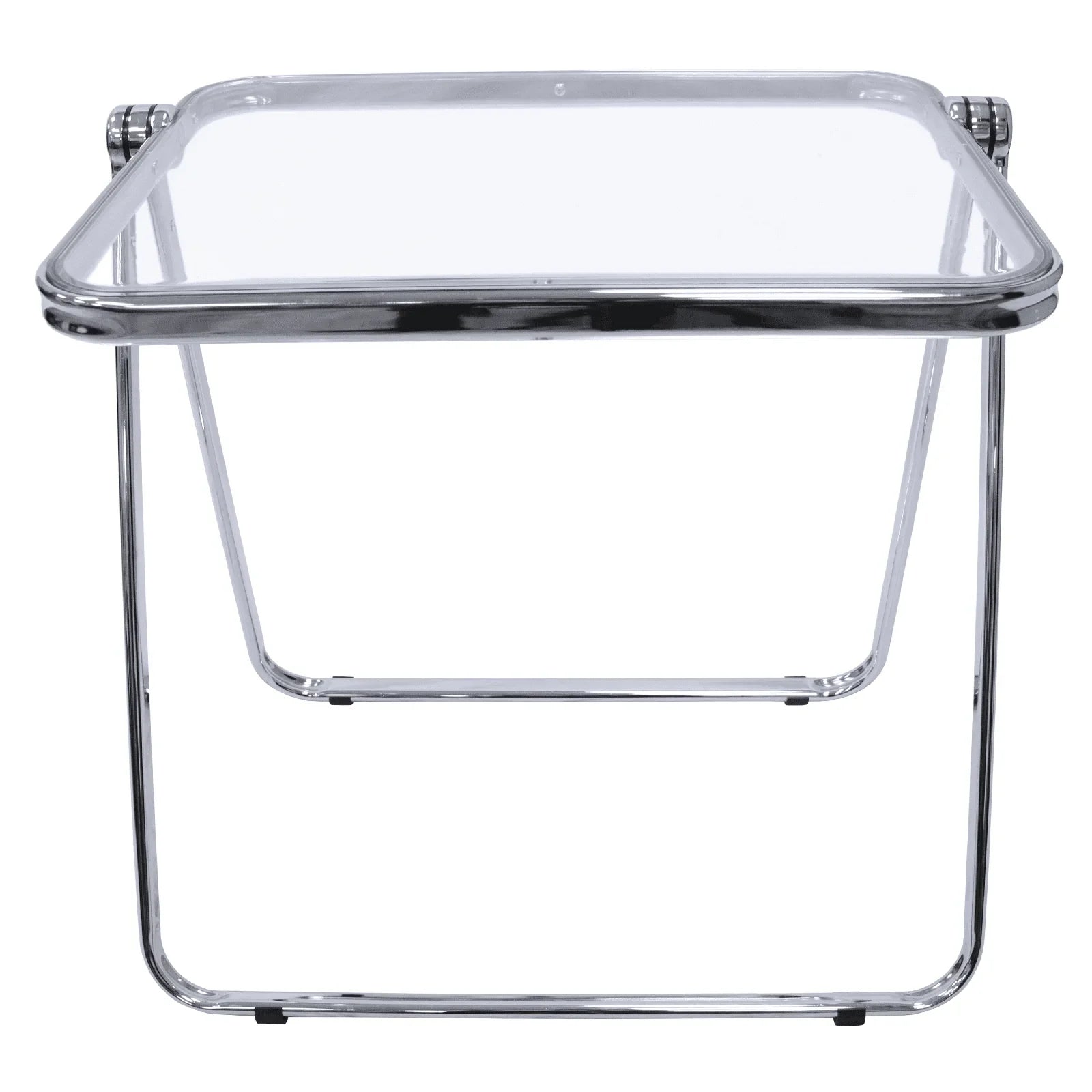 Square Folding Side Table with Plastic Tabletop and Iron Frame - Elax Furniture
