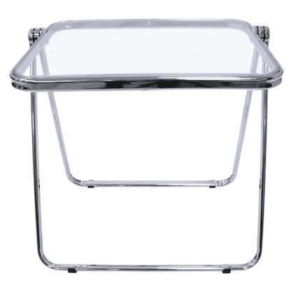 Square Folding Side Table with Plastic Tabletop and Iron Frame - Elax Furniture