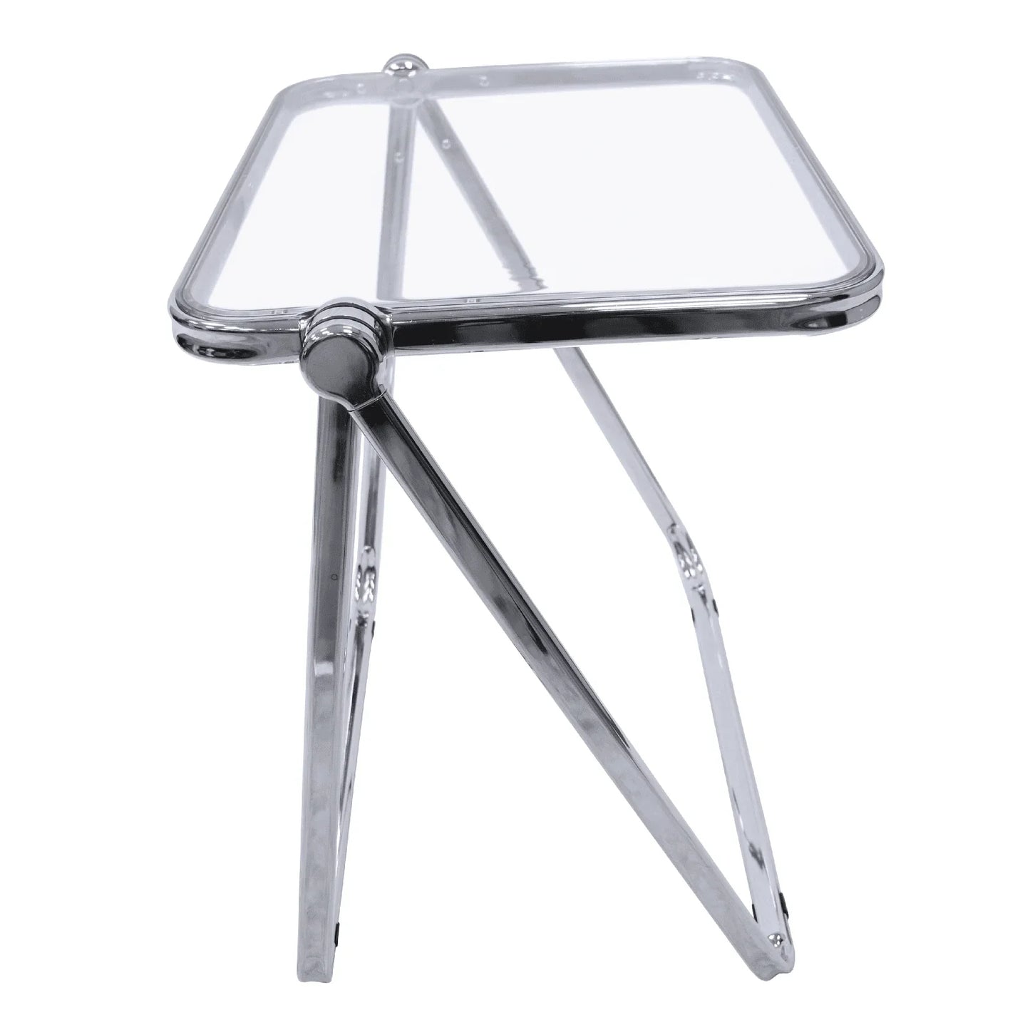 Square Folding Side Table with Plastic Tabletop and Iron Frame - Elax Furniture