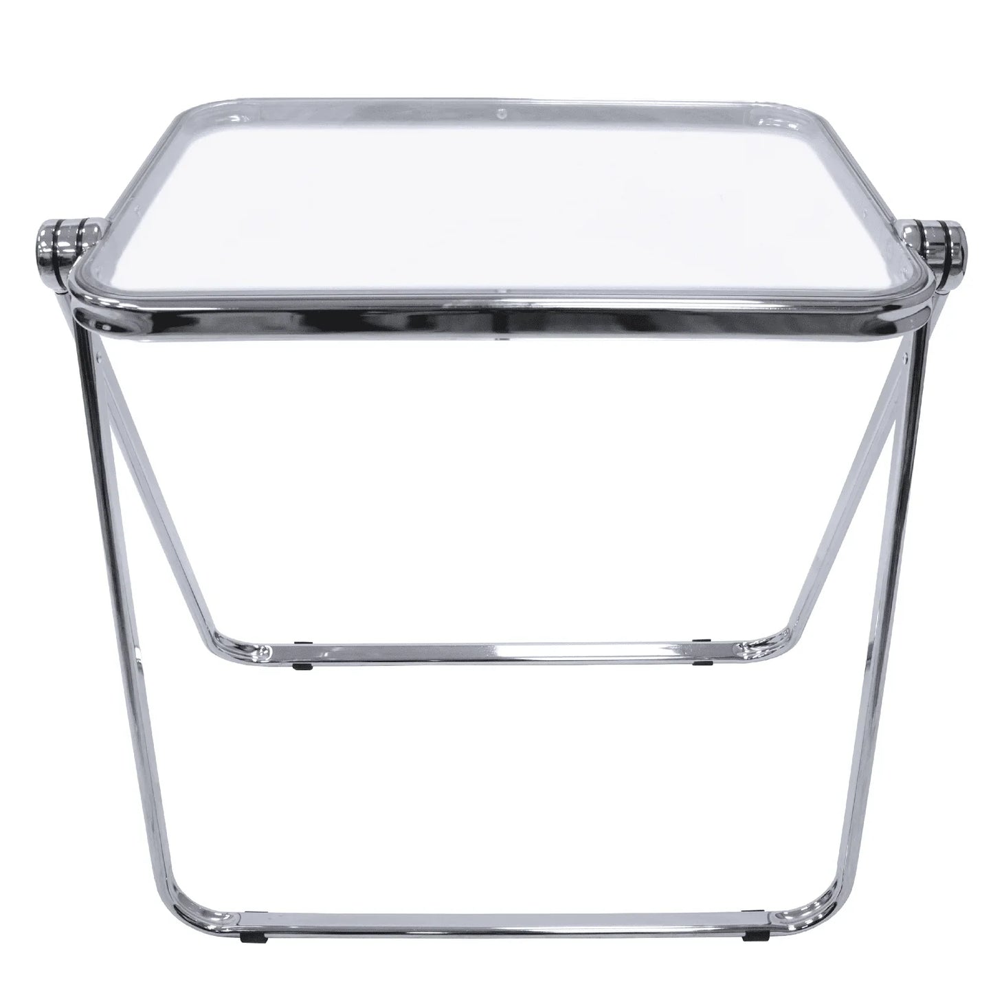 Square Folding Side Table with Plastic Tabletop and Iron Frame - Elax Furniture