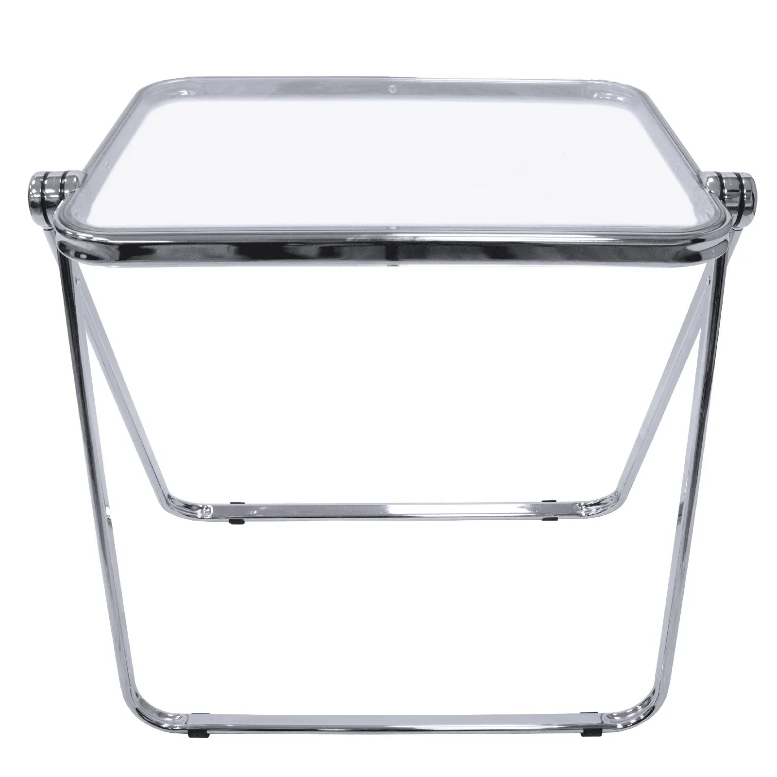 Square Folding Side Table with Plastic Tabletop and Iron Frame - Elax Furniture