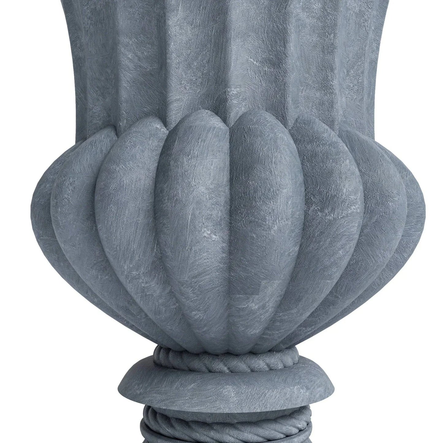 Lotus Fiberstone and Clay Urn Planter Pot Indoor Outdoor with Drainage Holes - Elax Furniture