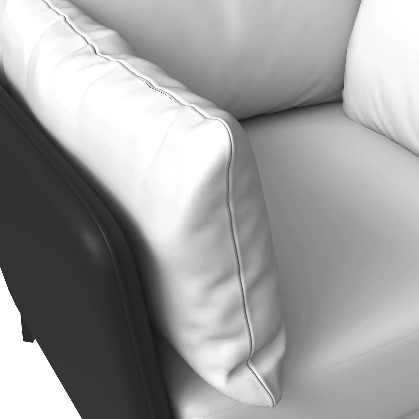 Luxify Single-Seater Leather Sofa Accent Armchair with Stainless Steel Legs and Removable Cushions - Elax Furniture