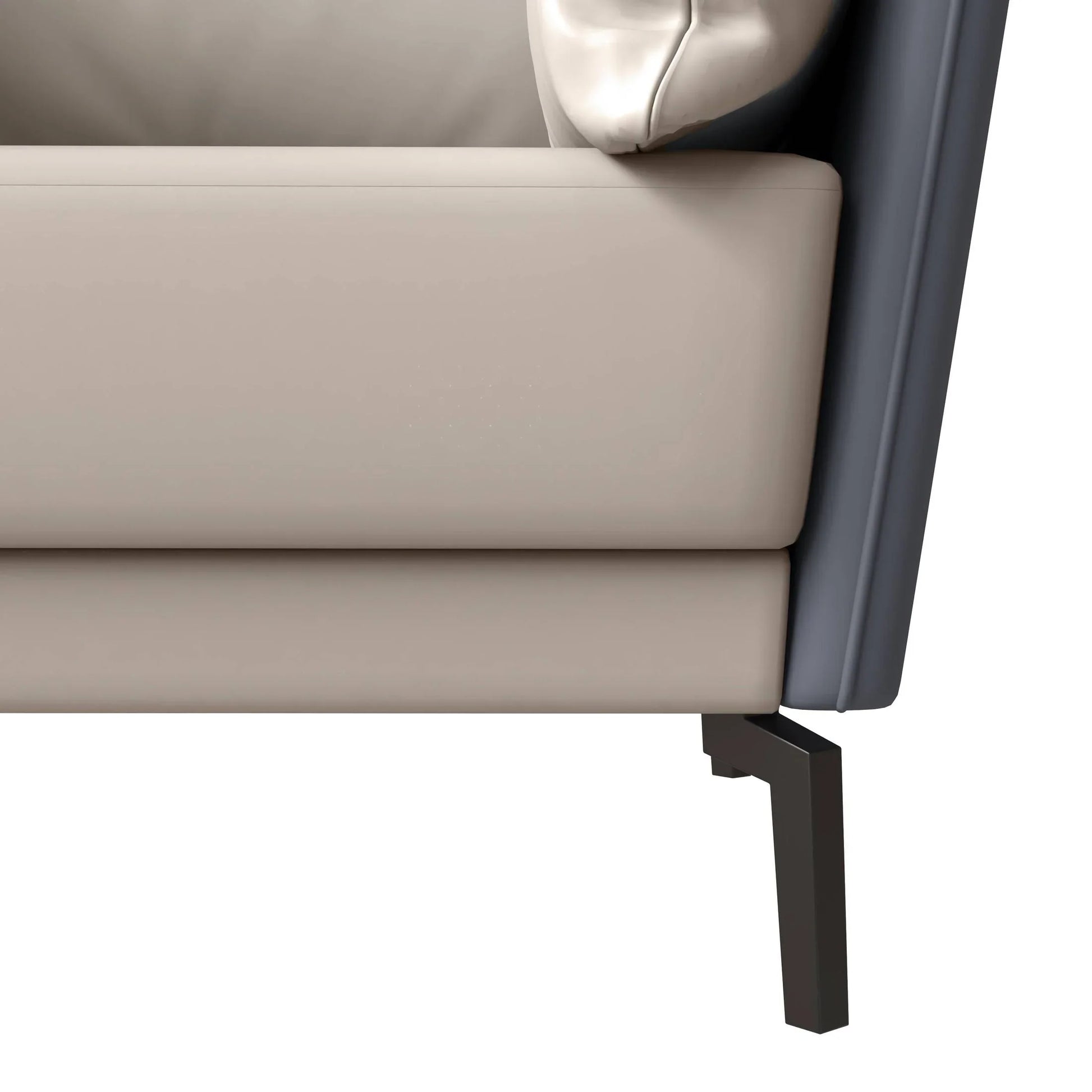 Luxify Single-Seater Leather Sofa Accent Armchair with Stainless Steel Legs and Removable Cushions - Elax Furniture
