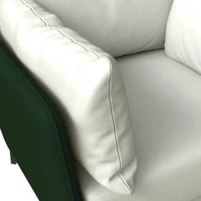 Luxify Single-Seater Leather Sofa Accent Armchair with Stainless Steel Legs and Removable Cushions - Elax Furniture