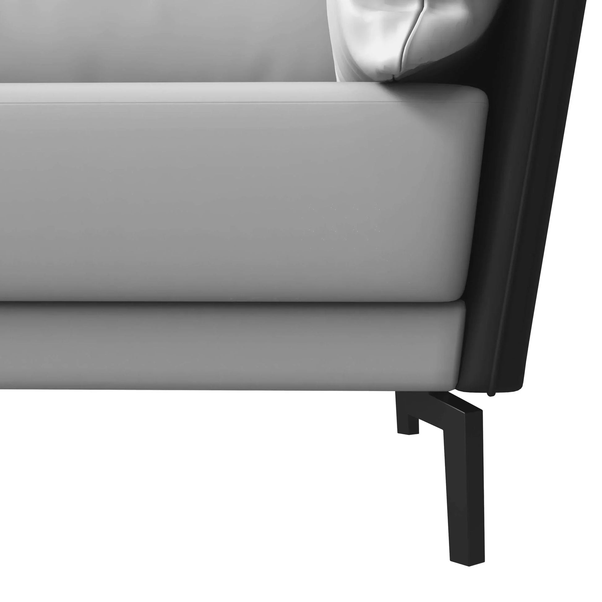 Luxify 3-Seater Leather Sofa with Stainless Steel Legs and Removable Cushions - Elax Furniture