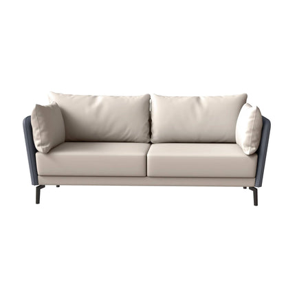 Luxify 3-Seater Leather Sofa with Stainless Steel Legs and Removable Cushions - Elax Furniture