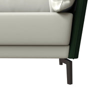Luxify 3-Seater Leather Sofa with Stainless Steel Legs and Removable Cushions - Elax Furniture