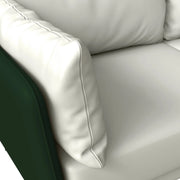 Luxify 3-Seater Leather Sofa with Stainless Steel Legs and Removable Cushions - Elax Furniture