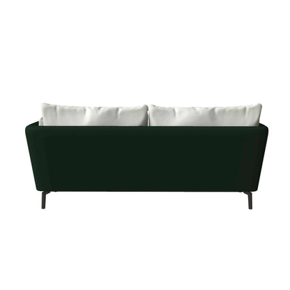 Luxify 3-Seater Leather Sofa with Stainless Steel Legs and Removable Cushions - Elax Furniture