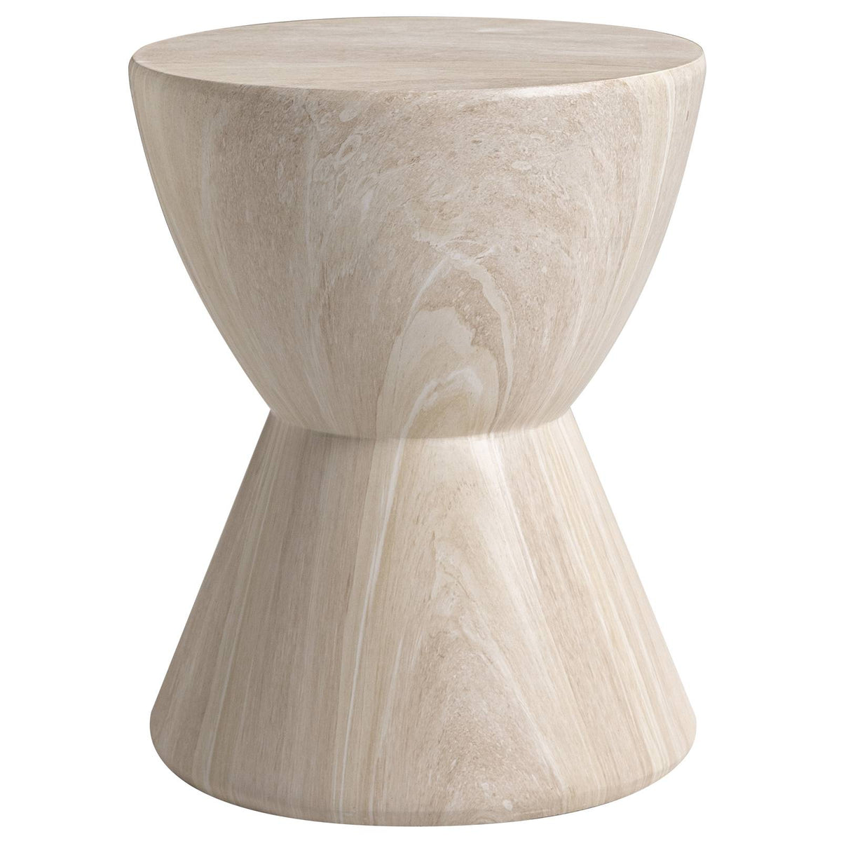 LeisureMod Loft Collection Fiberglass Outdoor Side Table in Moss Grey