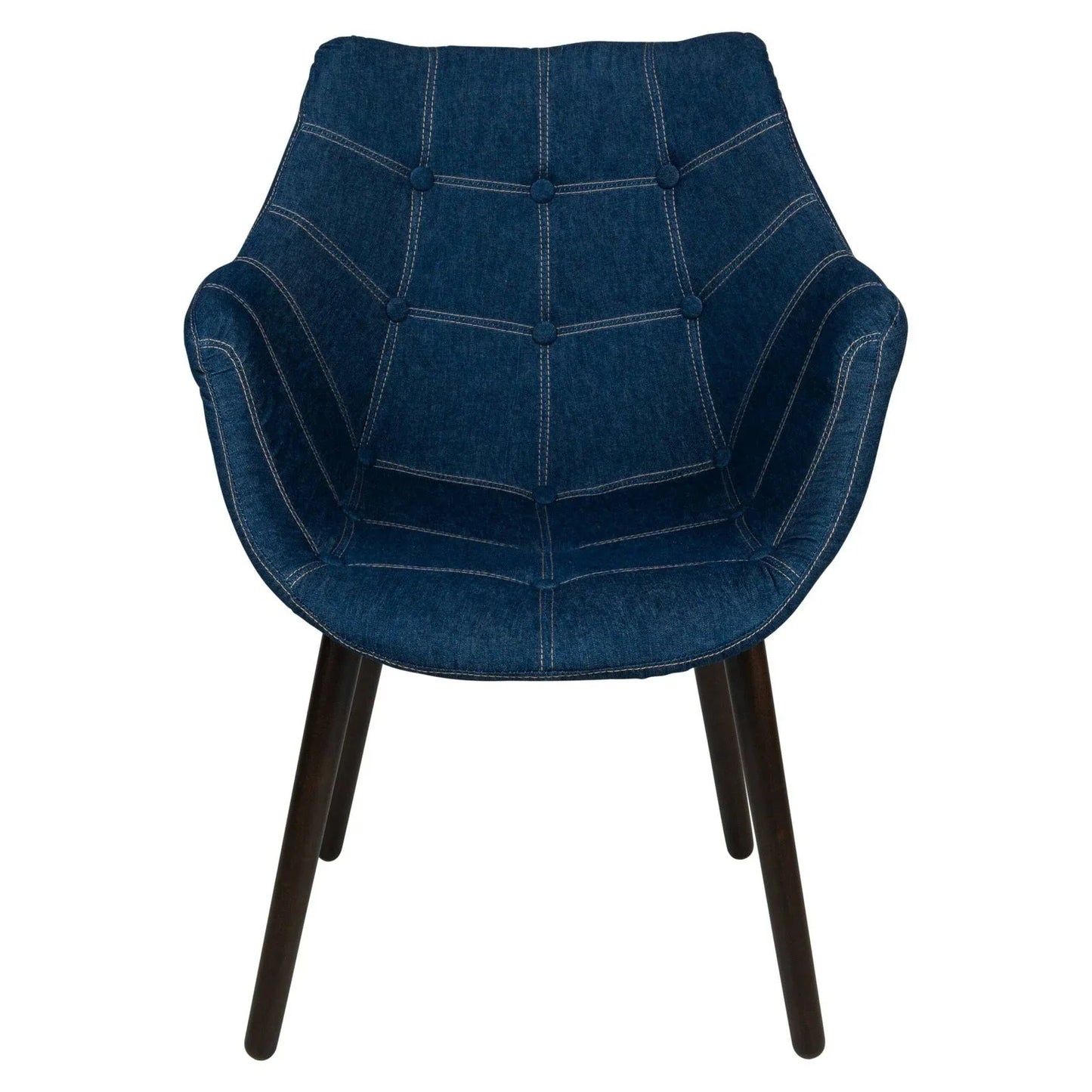 Milburn Modern Tufted Denim Lounge Accent Armchair - Elax Furniture