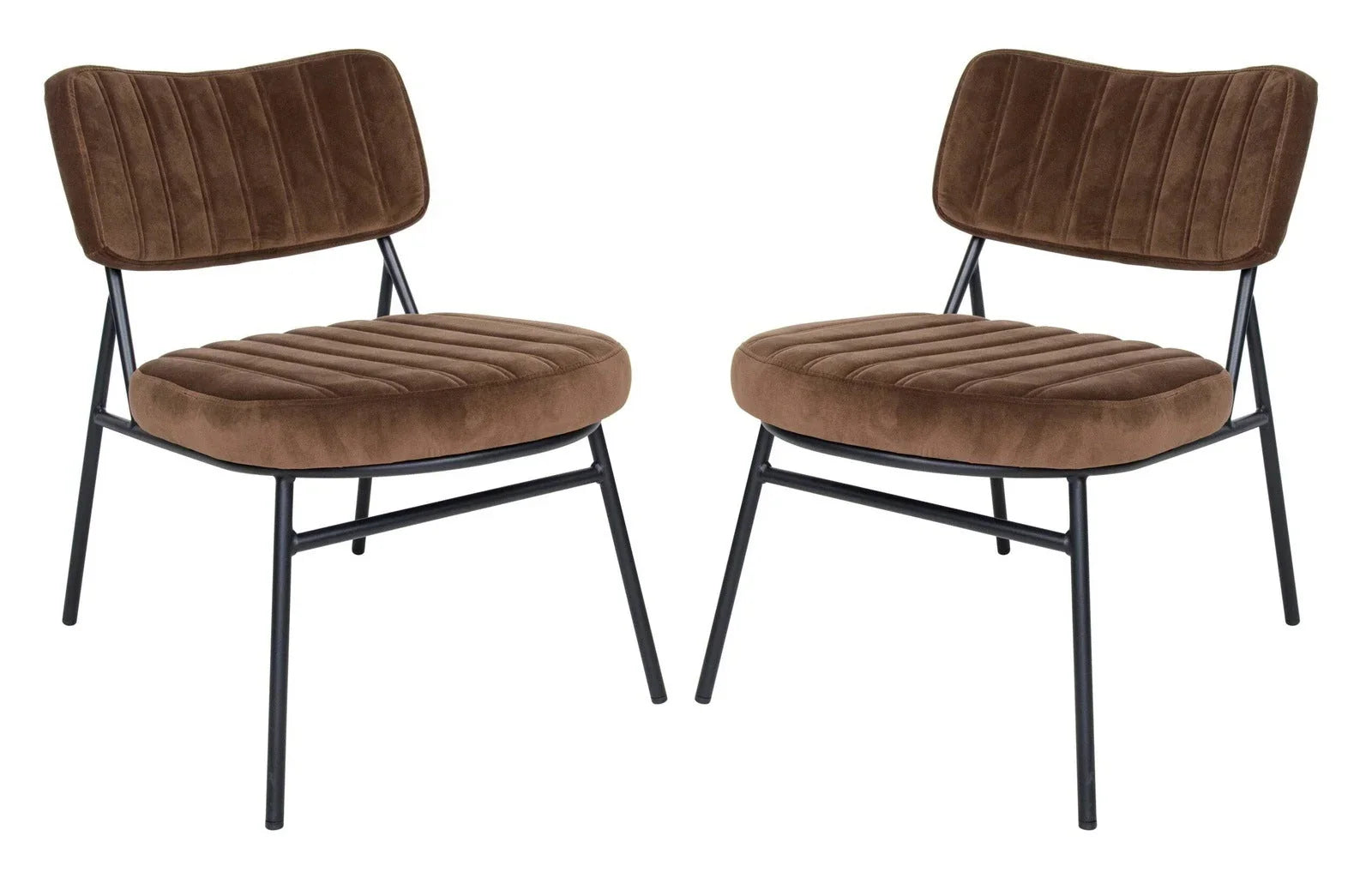 Marilane Velvet Accent Chair With Metal Frame Set of 2 - Elax Furniture