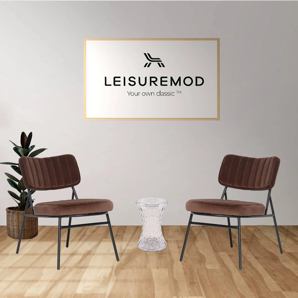 Marilane Upholstered Velvet Accent Chair With Metal Frame