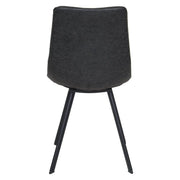 Markley Leather Dining Chair With Black/Gold Metal Legs (Open Box) - Elax Furniture