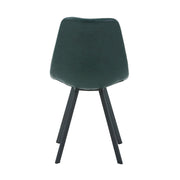 Markley Leather Dining Chair With Black/Gold Metal Legs
