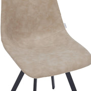 Markley Leather Dining Chair With Black/Gold Metal Legs (Open Box) - Elax Furniture