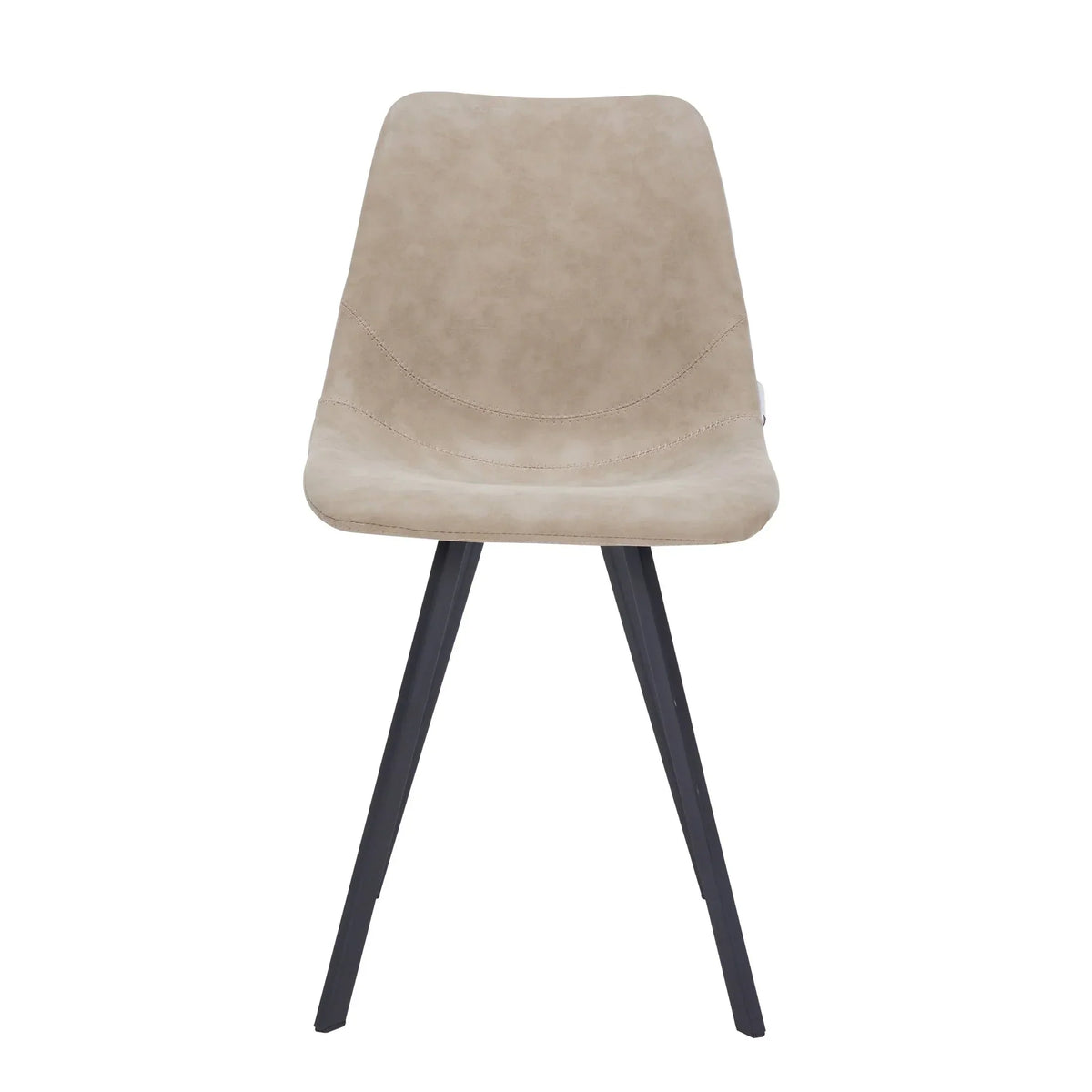 Markley Leather Dining Chair With Black/Gold Metal Legs (Open Box) - Elax Furniture