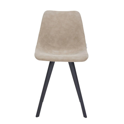 Markley Leather Dining Chair With Black/Gold Metal Legs (Open Box) - Elax Furniture