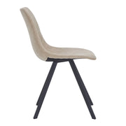 Markley Leather Dining Chair With Black/Gold Metal Legs (Open Box) - Elax Furniture