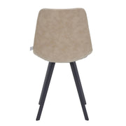 Markley Leather Dining Chair With Black/Gold Metal Legs (Open Box) - Elax Furniture