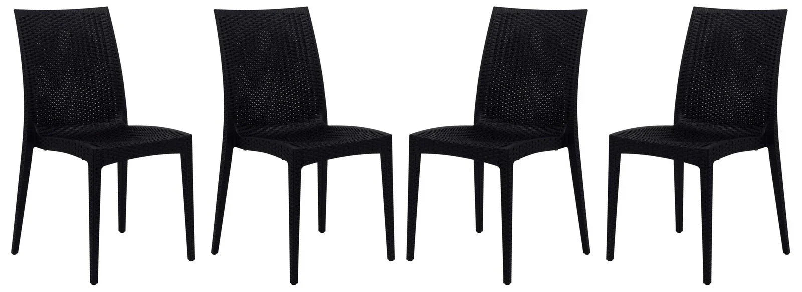 Mace Patio Outdoor Dining Chair with Weave Design in Polypropylene Set of 4 - Elax Furniture