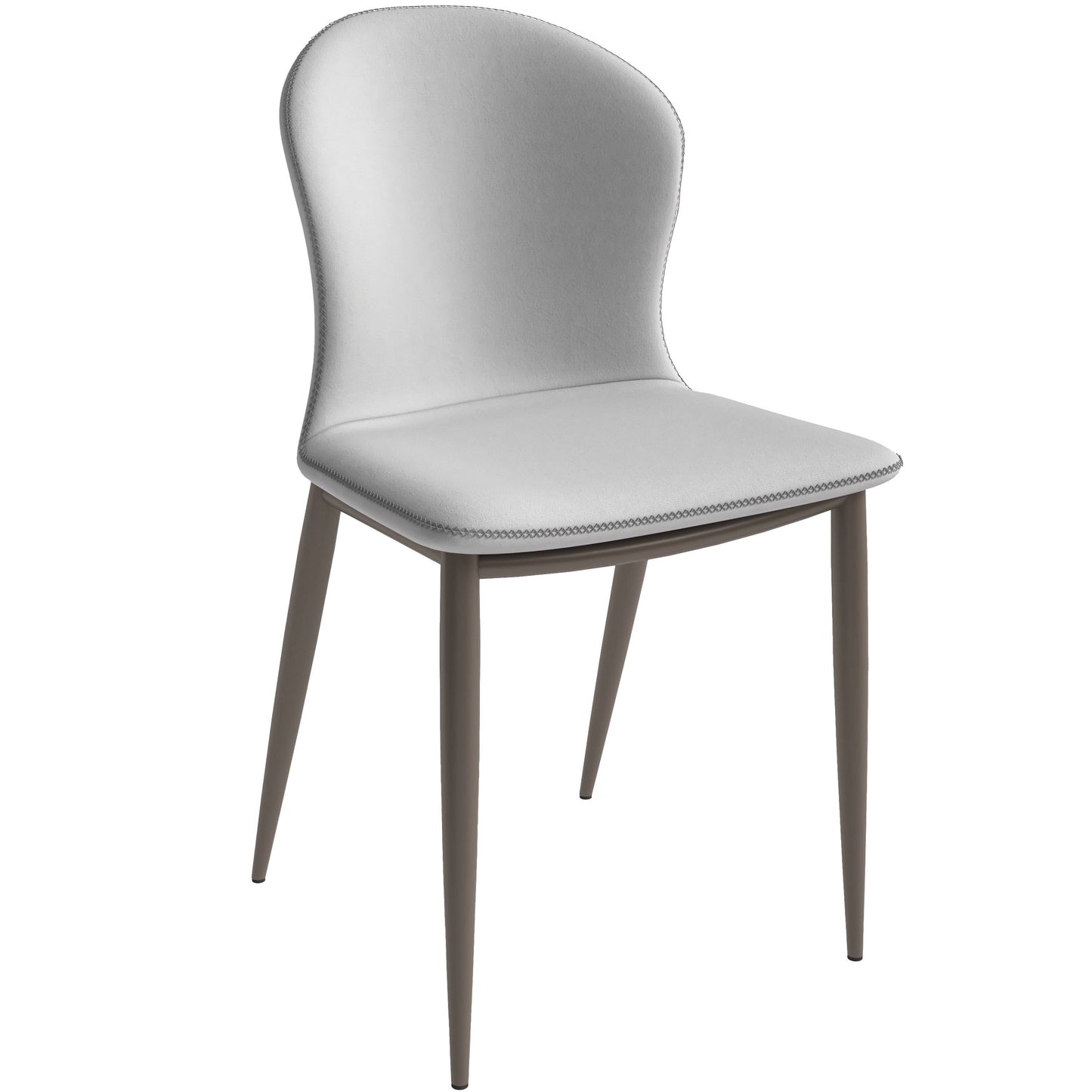 Mosaic Modern Dining Chair Upholstered Fabric Accent Chair with Curved Back