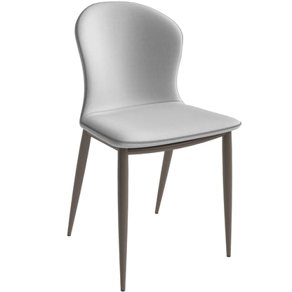 Mosaic Modern Dining Chair Upholstered Fabric Accent Chair with Curved Back