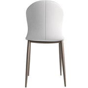 Mosaic Modern Dining Chair Upholstered Fabric Accent Chair with Curved Back