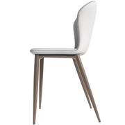 Mosaic Modern Dining Chair Upholstered Fabric Accent Chair with Curved Back