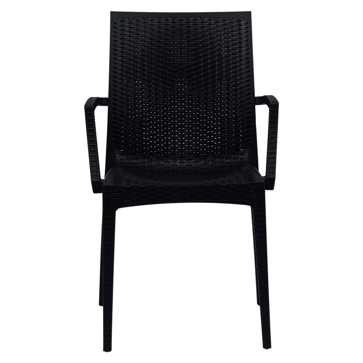 Mace Mid-Century 7-Piece Outdoor Dining Set: 4 Side Chairs & 2 Armchairs - Elax Furniture