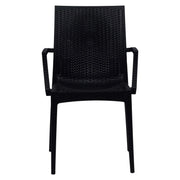 Mace Mid-Century 7-Piece Outdoor Dining Set: 4 Side Chairs & 2 Armchairs - Elax Furniture