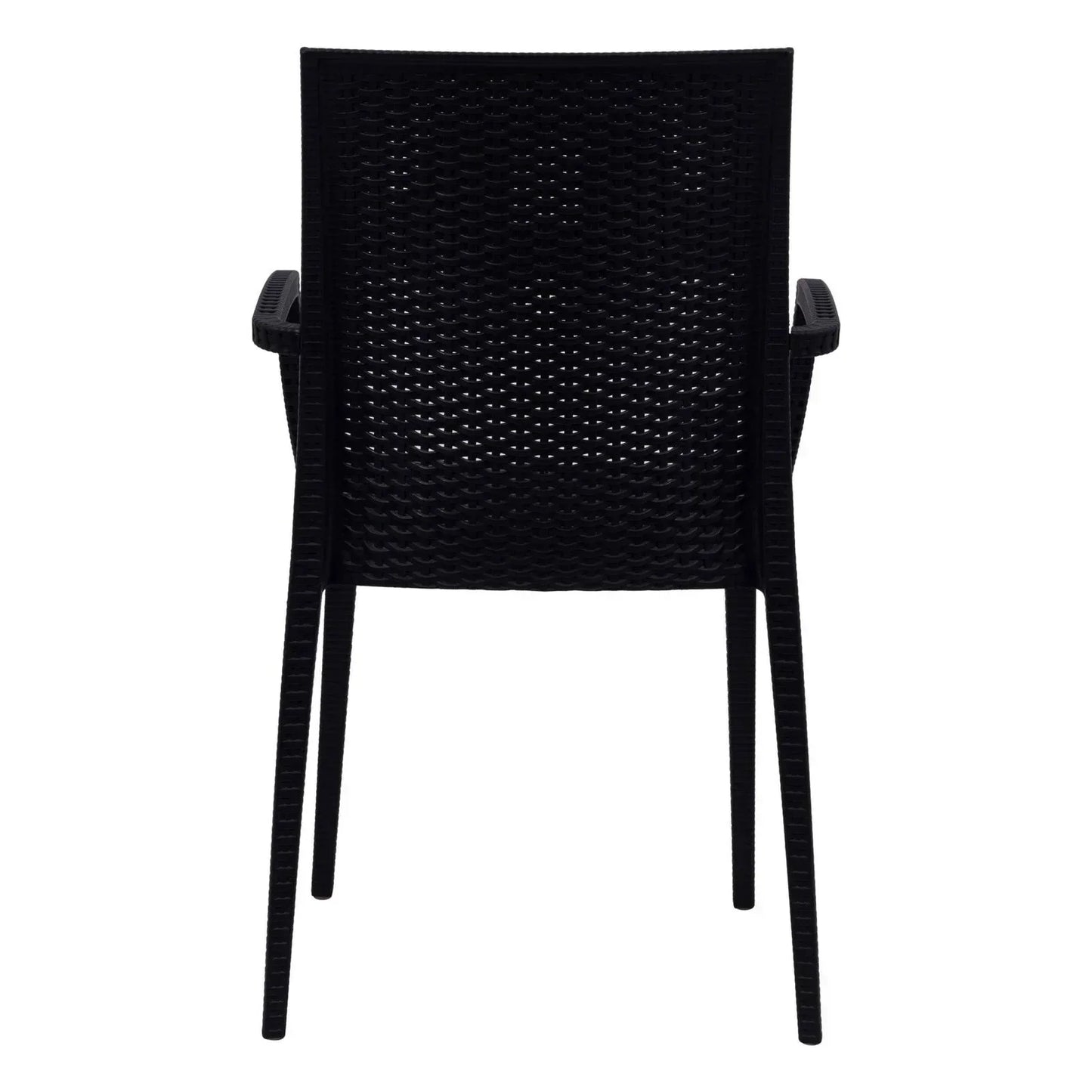 Mace Patio Outdoor Dining Armchair with Weave Design in Polypropylene (Open Box) - Elax Furniture