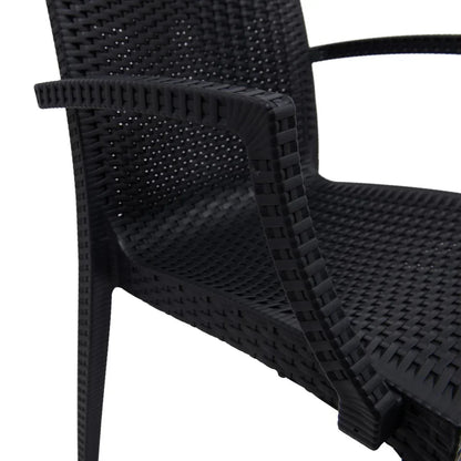 Mace Patio Outdoor Dining Armchair with Weave Design in Polypropylene (Open Box) - Elax Furniture