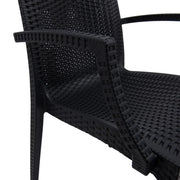 Mace Mid-Century 7-Piece Outdoor Dining Set: 4 Side Chairs & 2 Armchairs - Elax Furniture