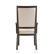 Madera Dining Chair with Leather Seat and Aluminum Legs in Walnut Finish