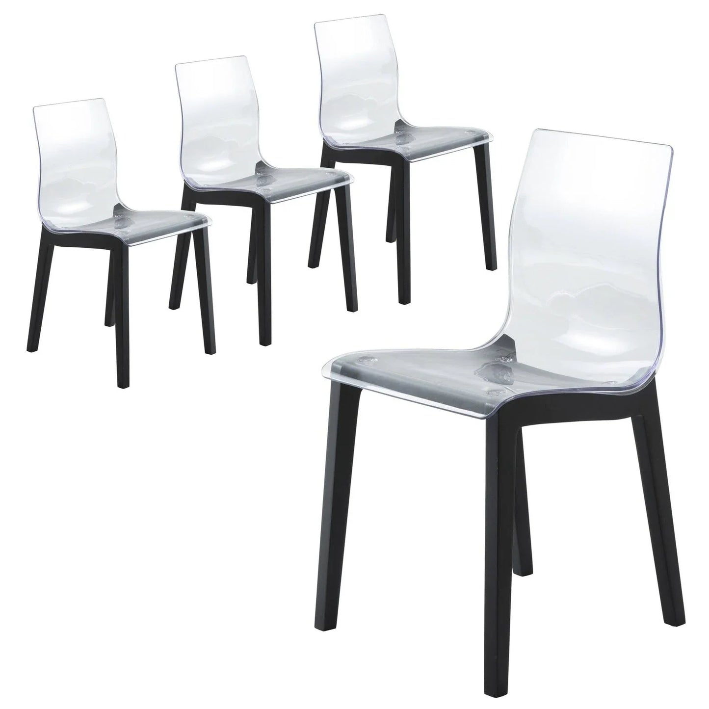 Marsden Modern Dining Side Chair with Beech Wood Legs, Set of 4 - Elax Furniture
