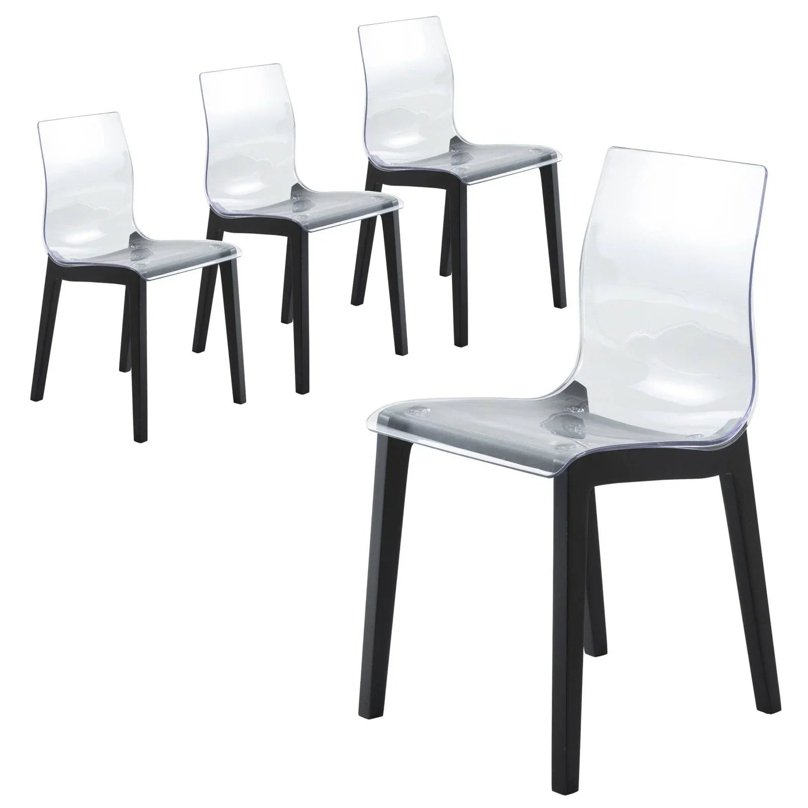 Marsden Modern Dining Side Chair with Beech Wood Legs, Set of 4 - Elax Furniture
