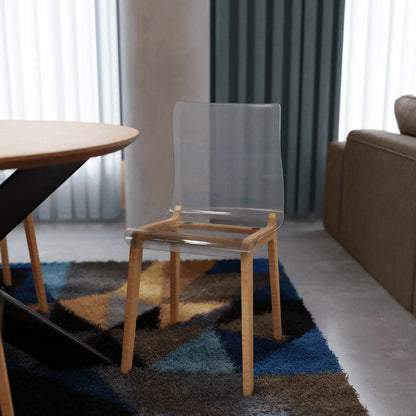 Marsden Modern Dining Side Chair With Beech Wood Legs - Elax Furniture