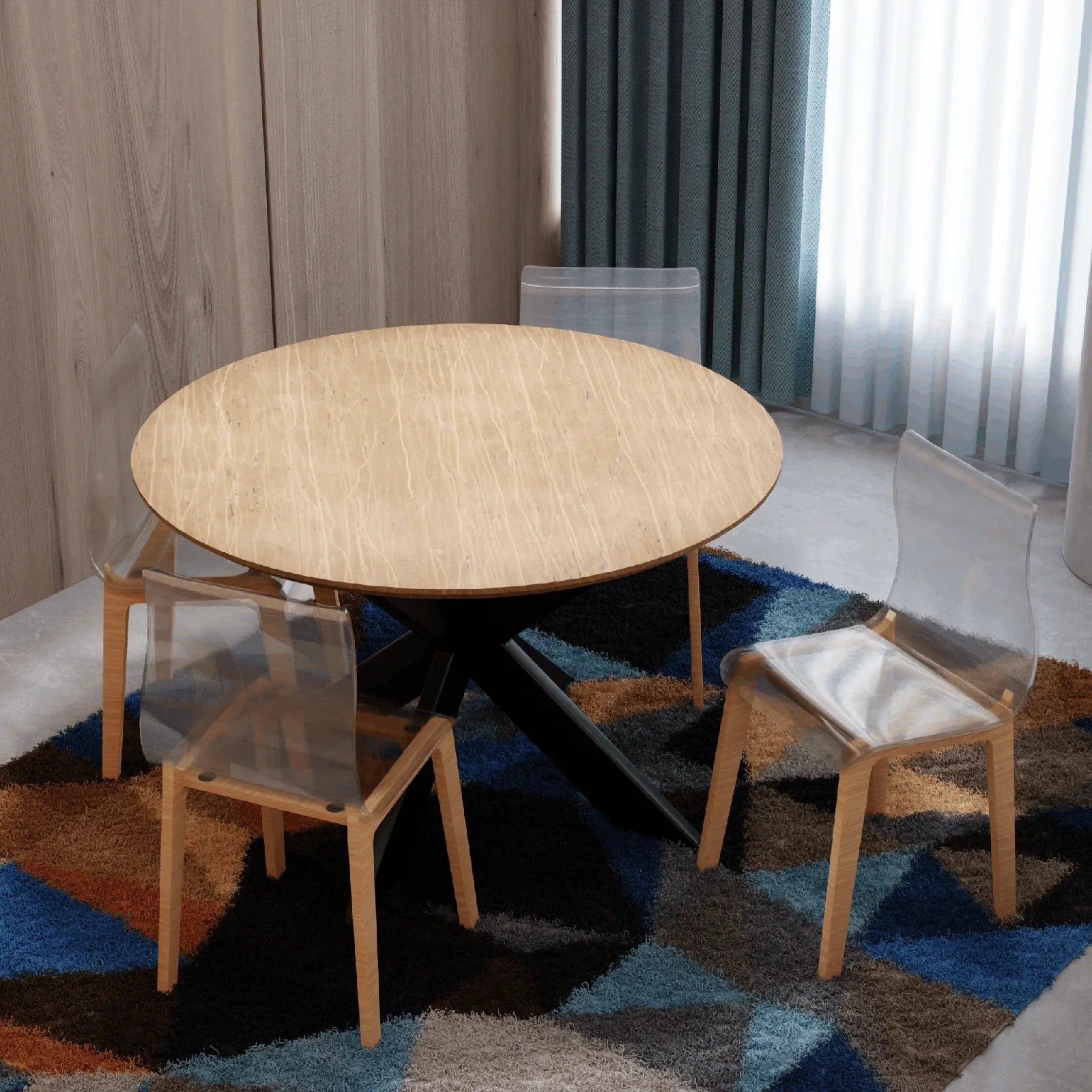 Marsden Modern Dining Side Chair With Beech Wood Legs - Elax Furniture