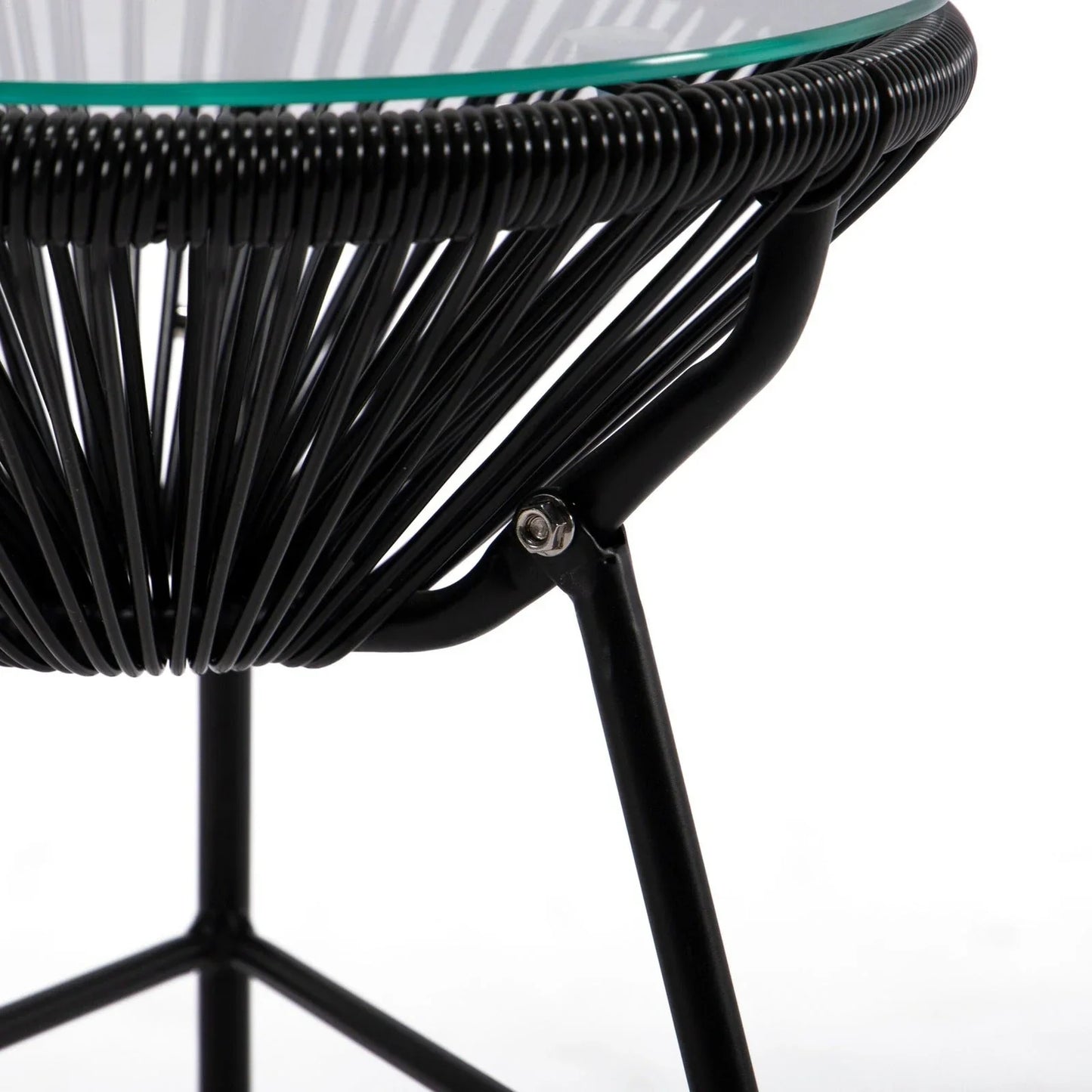 Montara 3 Piece Outdoor Lounge Patio Chairs With Glass Top Table - Elax Furniture