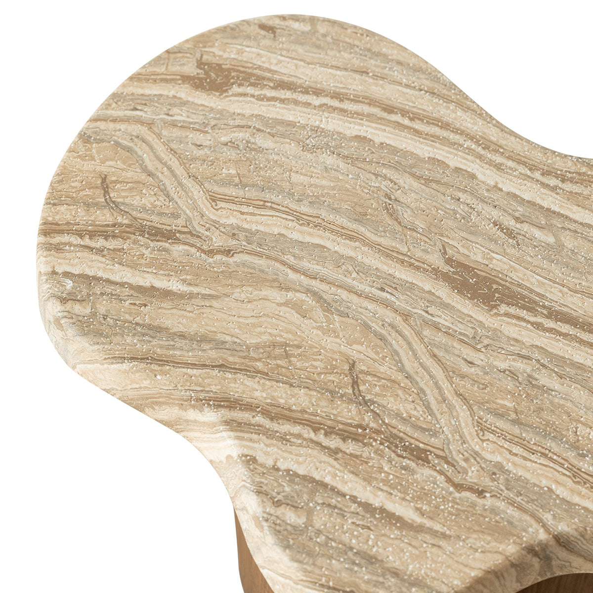 Monaco Coffee Table in Fiberstone With Pedestal Base for Indoor and Outdoor