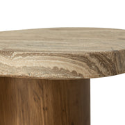 Monaco Coffee Table in Fiberstone With Pedestal Base for Indoor and Outdoor