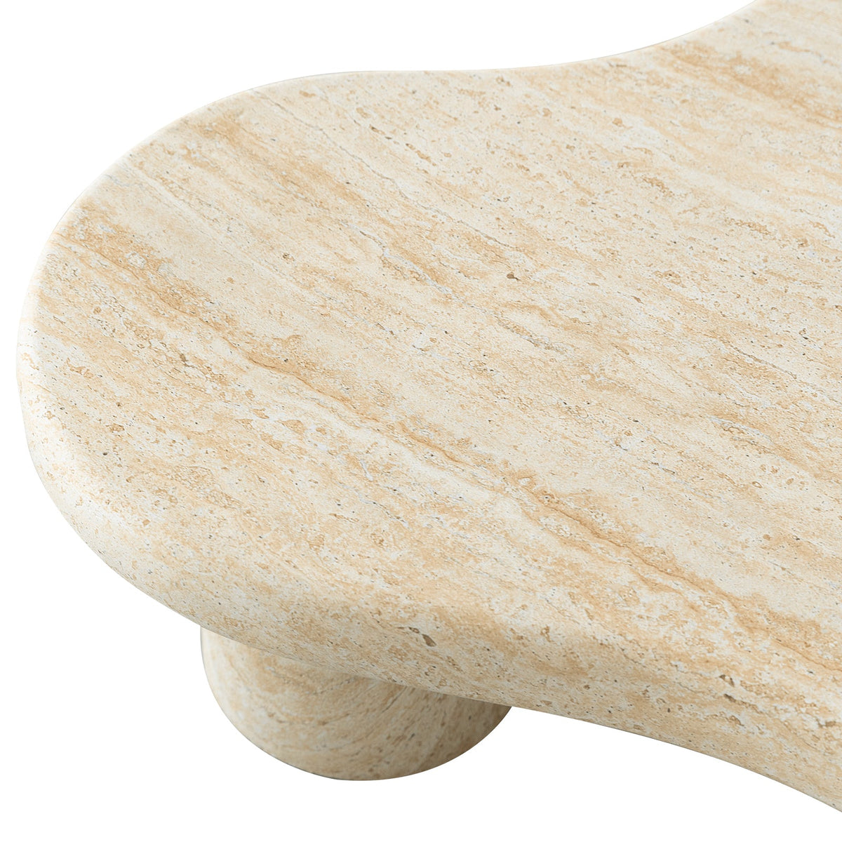 Maria Fiberstone Coffee Table Organic Shape Design Tabletop for Indoor and Outdoor