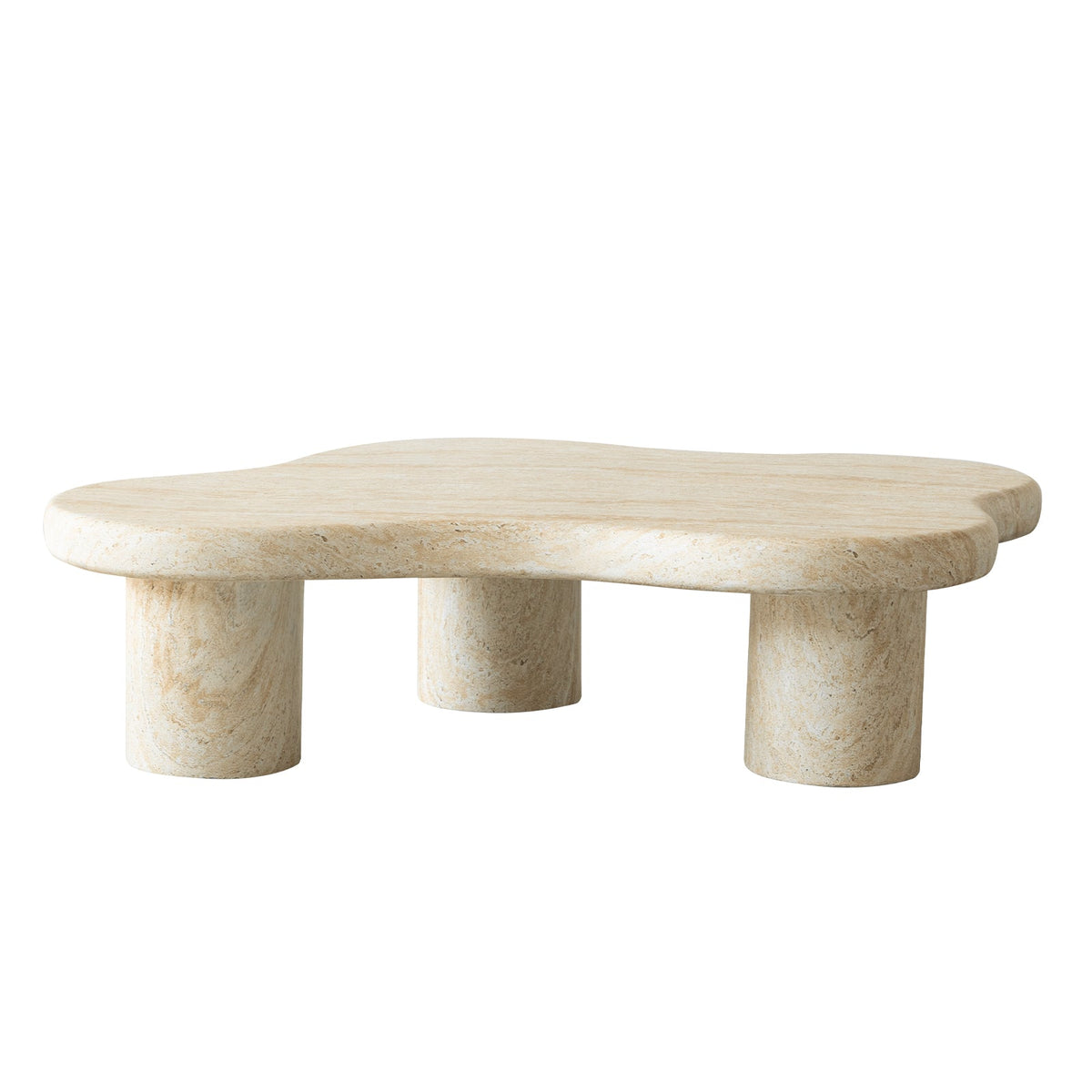 Maria Fiberstone Coffee Table Organic Shape Design Tabletop for Indoor and Outdoor