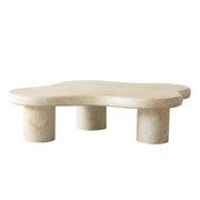 Maria Fiberstone Coffee Table Organic Shape Design Tabletop for Indoor and Outdoor