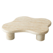 Maria Fiberstone Coffee Table Organic Shape Design Tabletop for Indoor and Outdoor